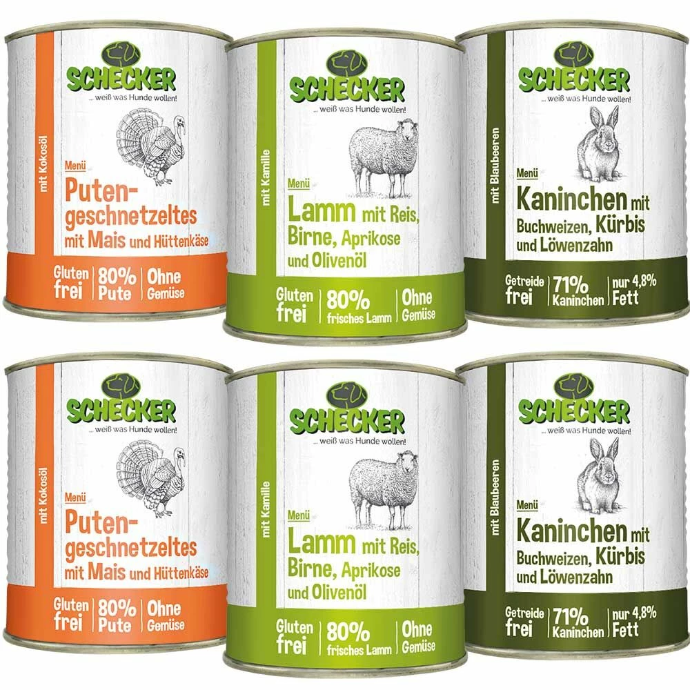 11 X Schecker Hundemenü-Dosen 820g (11-er 820g) 2 11 X Schecker Hundemenü-Dosen 820g (11-er 820g) – Bild 2