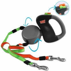 Wigzi Dual Doggie - Automatik Doppelleine -Günstiges Schecker Geschäft 084198 2