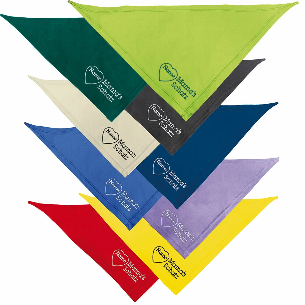 Besticktes Halstuch Mama´s Schatz + Name Im Herz 2 Besticktes Halstuch Mama´s Schatz + Name Im Herz – Bild 2