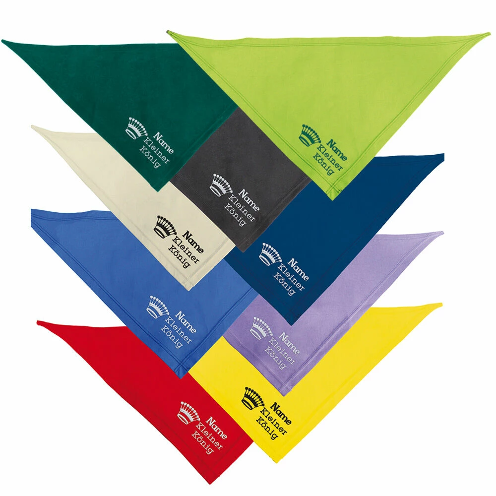 Besticktes Halstuch Kleiner König + Krone + Name 2 Besticktes Halstuch Kleiner König + Krone + Name – Bild 2