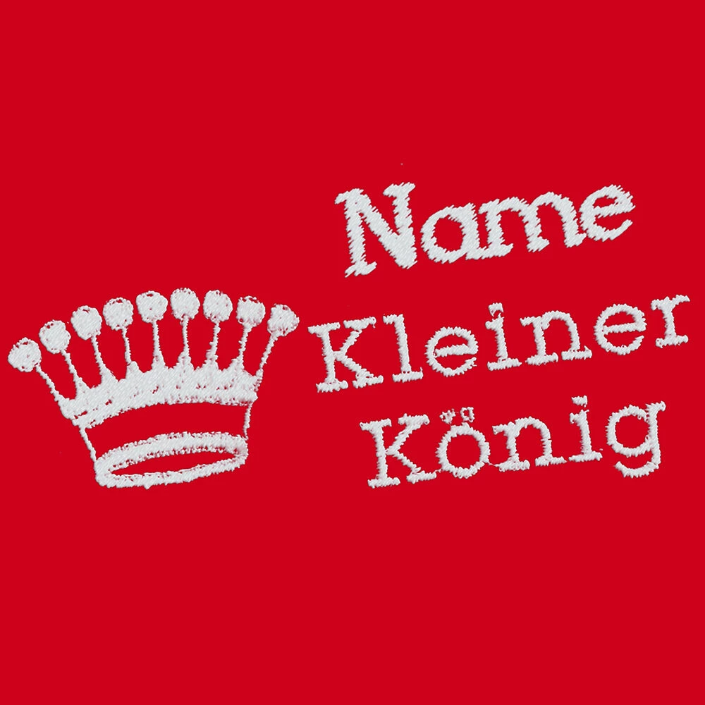 Besticktes Halstuch Kleiner König + Krone + Name 3 Besticktes Halstuch Kleiner König + Krone + Name – Bild 3