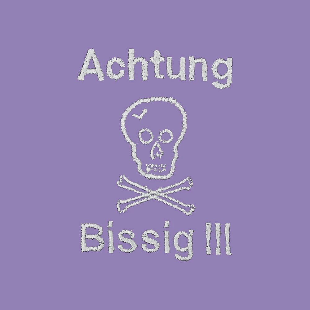 Besticktes Halstuch Totenkopf, Achtung Bissig! 3 Besticktes Halstuch Totenkopf, Achtung Bissig! – Bild 3