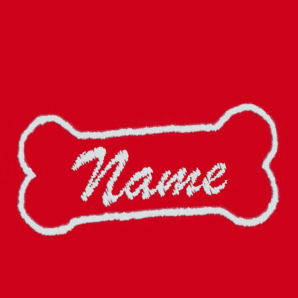 Besticktes Halstuch Knochen + Name 3 Besticktes Halstuch Knochen + Name – Bild 3