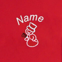 Besticktes Weihnachts-Halstuch Schneemann + Name -Günstiges Schecker Geschäft 090687 2