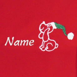 Besticktes Weihnachts-Halstuch Weihnachtshund + Name -Günstiges Schecker Geschäft 090689 2