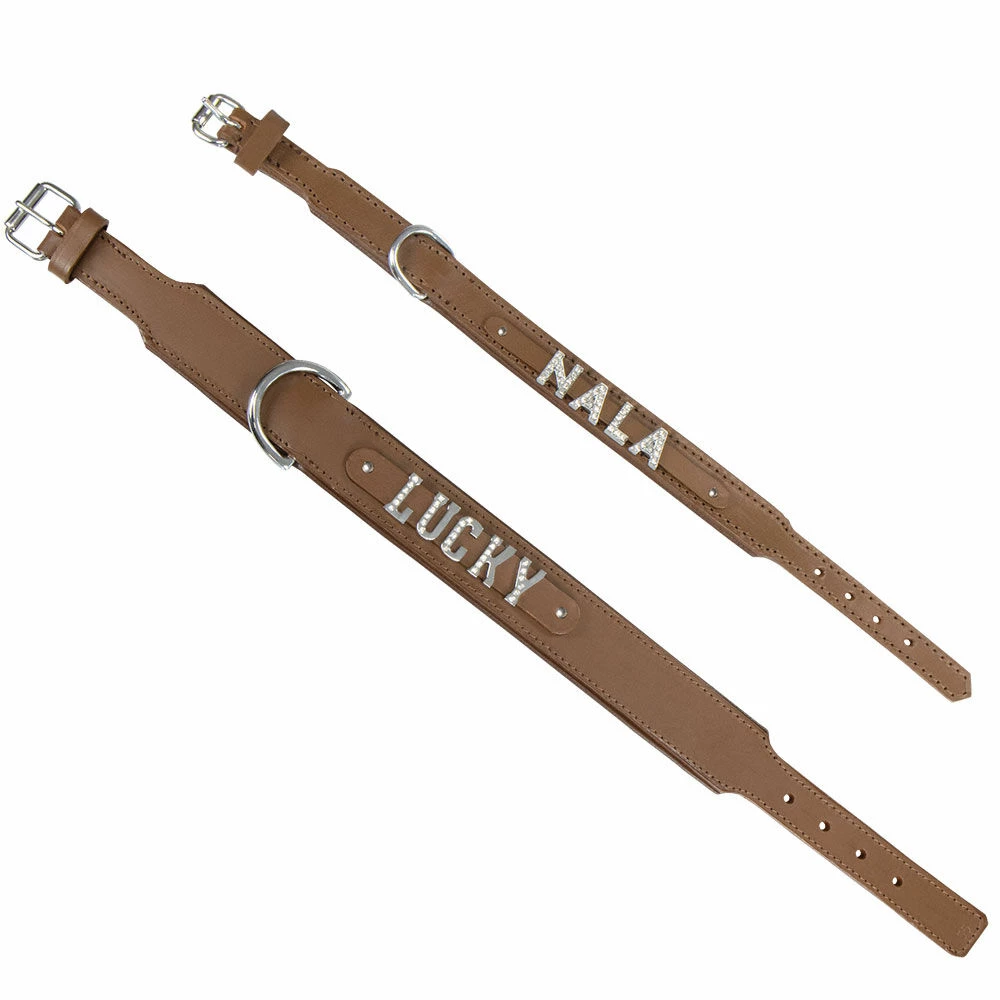 MyName Leder-Halsband, Braun 2 MyName Leder-Halsband, Braun – Bild 2