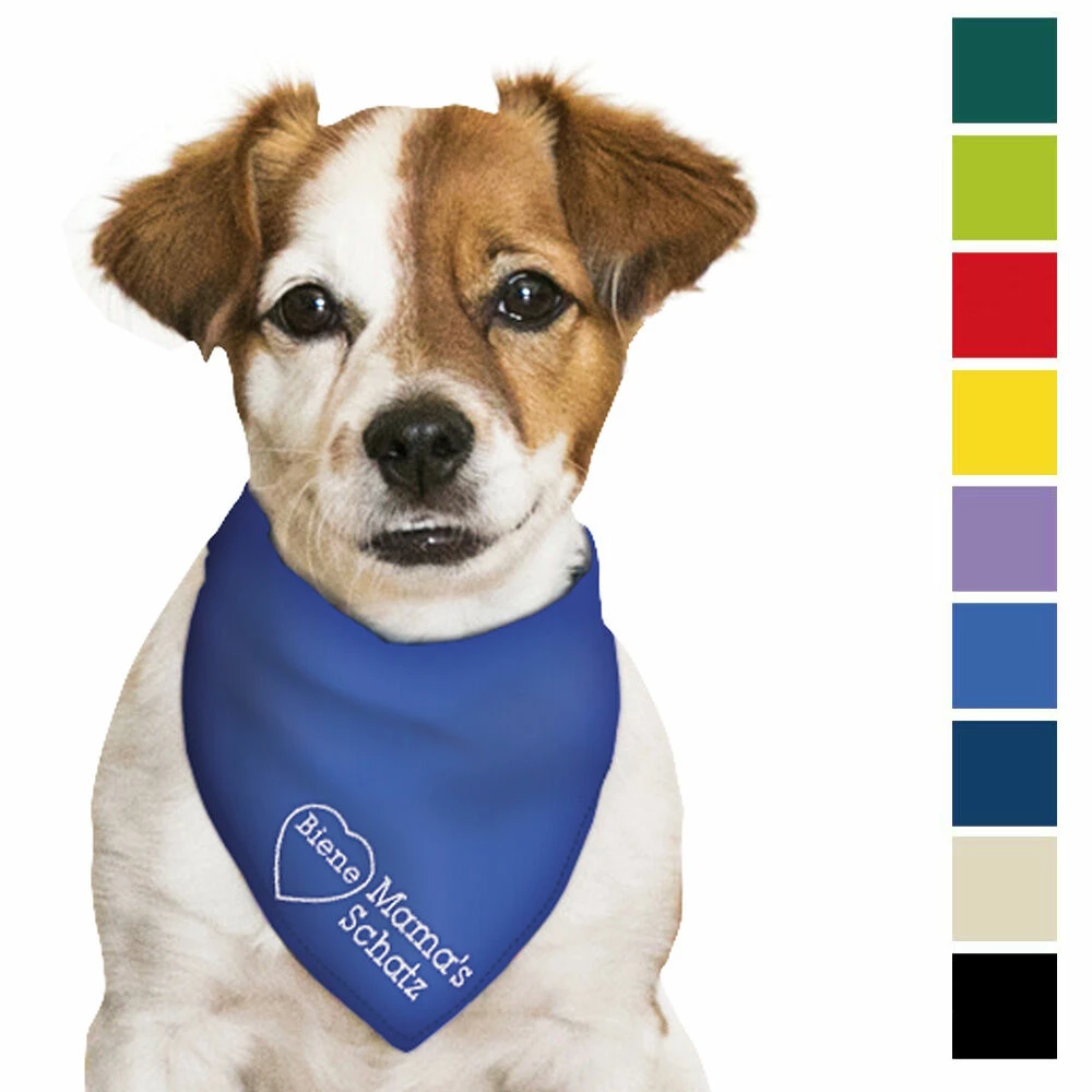 Besticktes Halstuch Mama´s Schatz + Name Im Herz 1 Besticktes Halstuch Mama´s Schatz + Name Im Herz