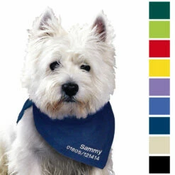 Besticktes Halstuch Tel. Nr. + Name