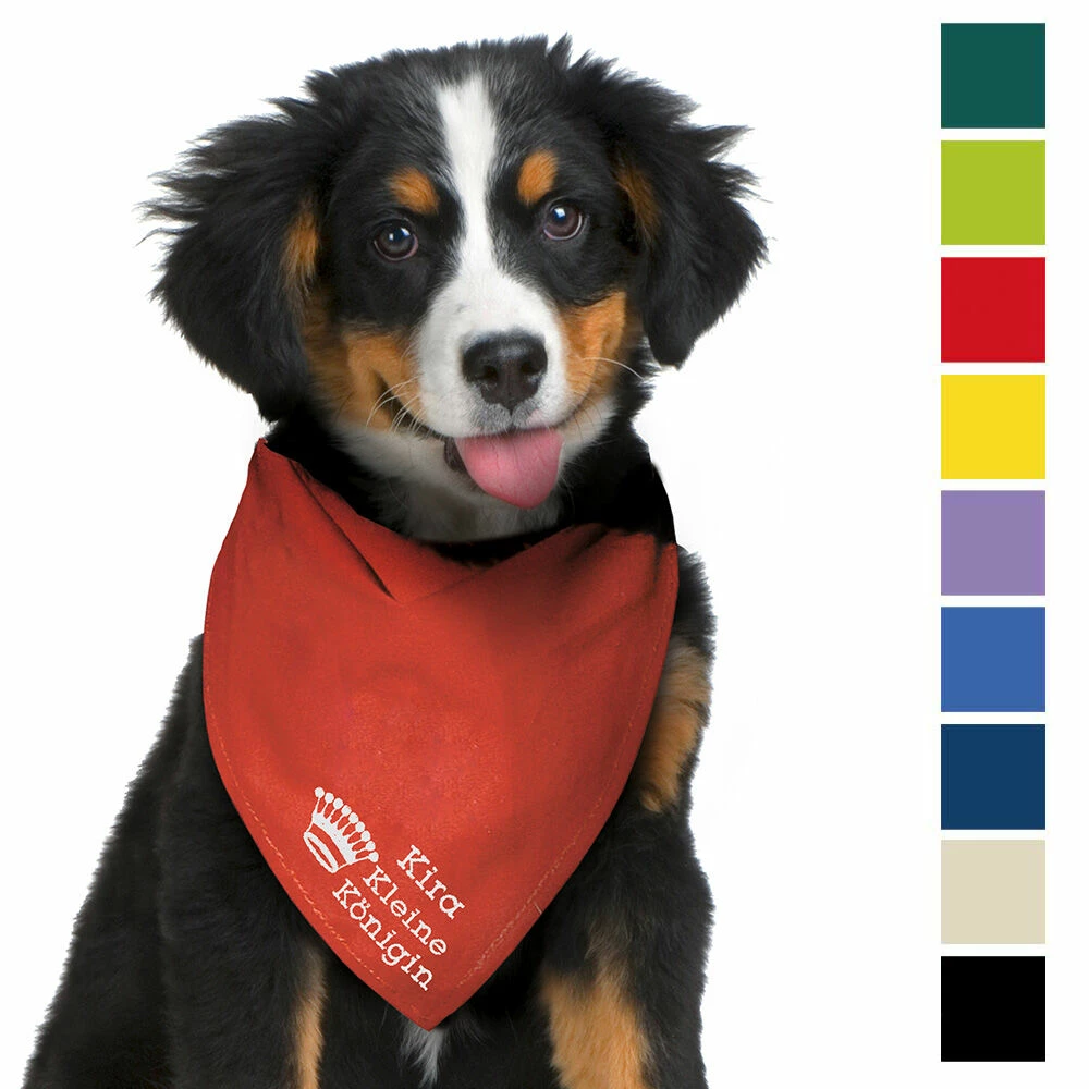 Besticktes Halstuch Kleine Königin + Krone + Name 1 Besticktes Halstuch Kleine Königin + Krone + Name