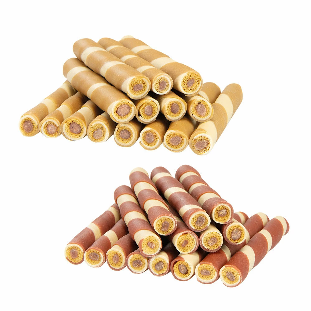 Gefüllte Ringelröllchen 1 Gefüllte Ringelröllchen