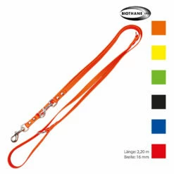 Schecker Biothane Verlängerungsleine 3-fach Verstellbar, 2,2 M / 16 Mm
