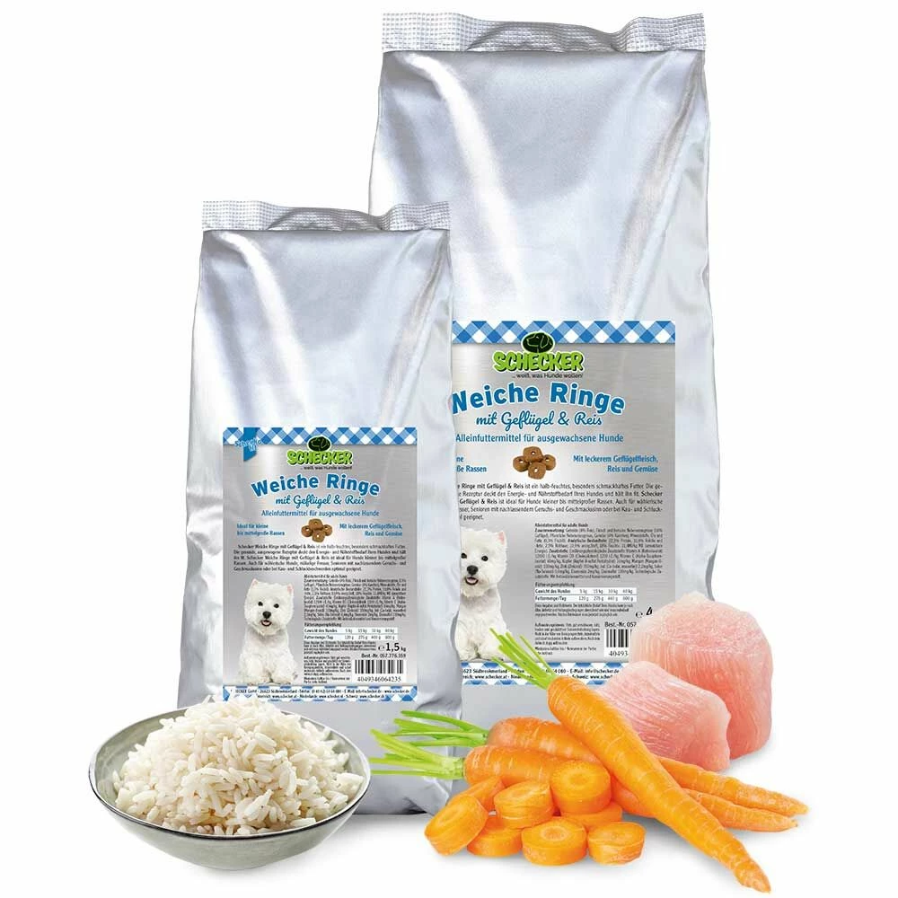 Weiche Ringe Mit Geflügel Reis 1 Weiche Ringe Mit Geflügel Reis